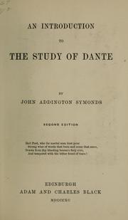 Cover of: introduction to the study of Dante