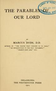 Cover of: parables of our Lord