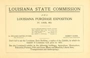 Conditions and progress of education in Louisiana by Louisiana. State Commission, Louisiana Purchase Exposition, 1904.