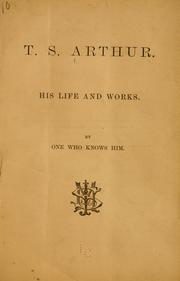 Cover of: T.S. Arthur