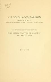 Cover of: An odious comparison