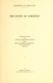Cover of: The study of forestry. by Henry Solon Graves