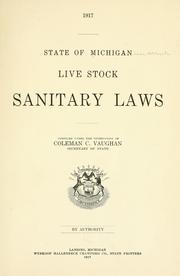 Cover of: Live stock sanitary laws.