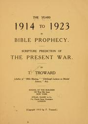 Cover of: The years of 1914 to 1923 in Bible prophecy.