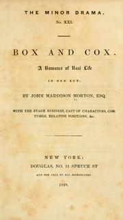 Cover of: Box and Cox: a romance of real life in one act.
