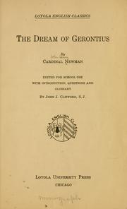 Cover of: The dream of Gerontius