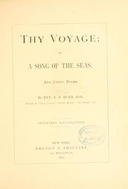 Cover of: Thy voyage