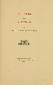 Cover of: Sonnets and a dream
