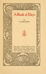 Cover of: A book of days