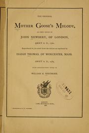 Cover of: The original Mother Goose's melody
