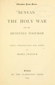 Cover of: holy war and The heavenly foot-man