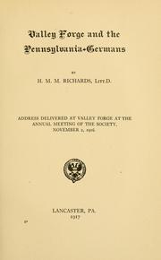 Cover of: Valley Forge and the Pennsylvania-Germans by Henry Melchior Muhlenberg Richards