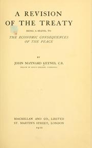 Cover of: A revision of the Treaty by John Maynard Keynes