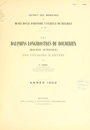 Cover of: Les dauphins longirostres du boldérien (miocène supérieur) des environs d'Anvers