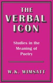Cover of: Verbal Icon Studies in the Meaning of Poetry