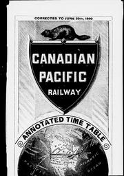 Cover of: Annotated time table by Canadian Pacific Railway.