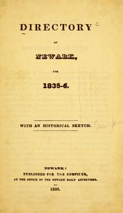 Cover of: Directory of Newark, for 1835-6 by 