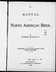 Cover of: A manual of North American birds