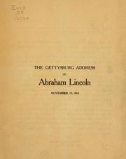 The Gettysburg address by Abraham Lincoln