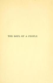 Cover of: The soul of a people by H. Fielding