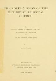 Cover of: The Korea mission of the Methodist Episcopal Church by Henry Gerhard Appenzeller