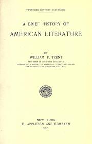 Cover of: brief history of American literature. --