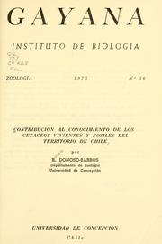 Cover of: Contribución al conocimiento de los cetáceos vivientes y fósiles del territorio de Chile by Roberto Donoso-Barros