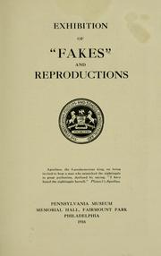 Cover of: Exhibition of "fakes" and reproductions. by 