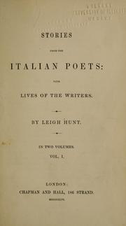 Cover of: Stories from the Italian poets: with lives of the writers