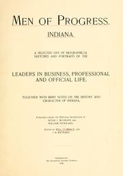 Cover of: Men of progress, Indiana by published under the personal Supervision of Hugh J. McGrath and William Stoddard; ed. by Will Cumback and J. B. Maynard.