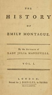 Emily Montague by Frances Brooke