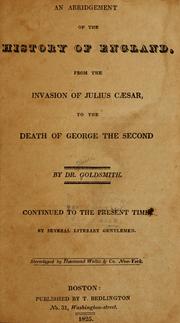 Cover of: An abridgement of the history of England: from the invasion of Julius Cæsar to the death of George the Second