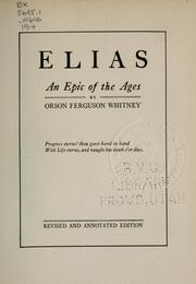 Cover of: Elias by Orson F. Whitney