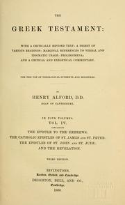 Cover of: The Greek Testament by by Henry Alford.