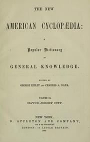 Cover of: The new American cyclopaedia: a popular dictionary of general knowledge.