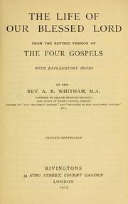 Cover of: The life of our blessed Lord by A. R. Whitham