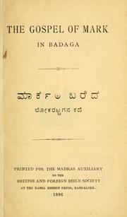 The Gospel of Mark in Badaga =