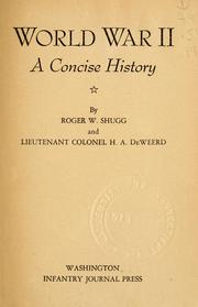 Cover of: World War II: a concise history