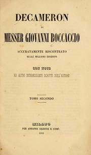 Cover of: Decamerone