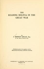 Cover of: The Reading militia in the great war