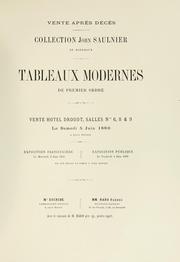 Cover of: Tableaux modernes de premier ordre. by Hôtel Drouot