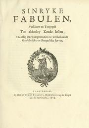 Sinryke fabulen by Pieter de la Court