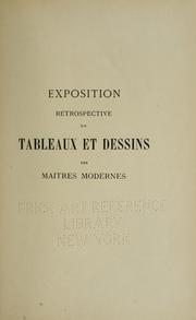 Cover of: Exposition rétrospective de tableaux et dessins des maîtres modernes.