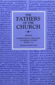 Cover of: Commentary on the Gospel According to John Books 1-10 (The Fathers of the Church, 80)