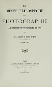 Cover of: Le Musée rétrospectif de la photographie à l'Exposition universelle de 1900