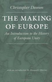 Cover of: The making of Europe by Christopher Dawson