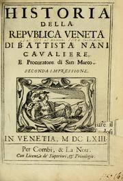 Cover of: Historia della republica Veneta
