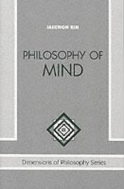Cover of: Philosophy of mind