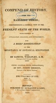 A compend of history by Samuel Whelpley
