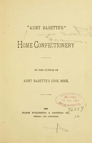 "Aunt Babette's" home confectionery by Bertha F. Kramer